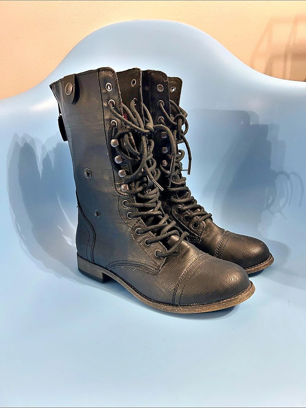 Rampage Combat Lace-Up Boots Black US 9.5